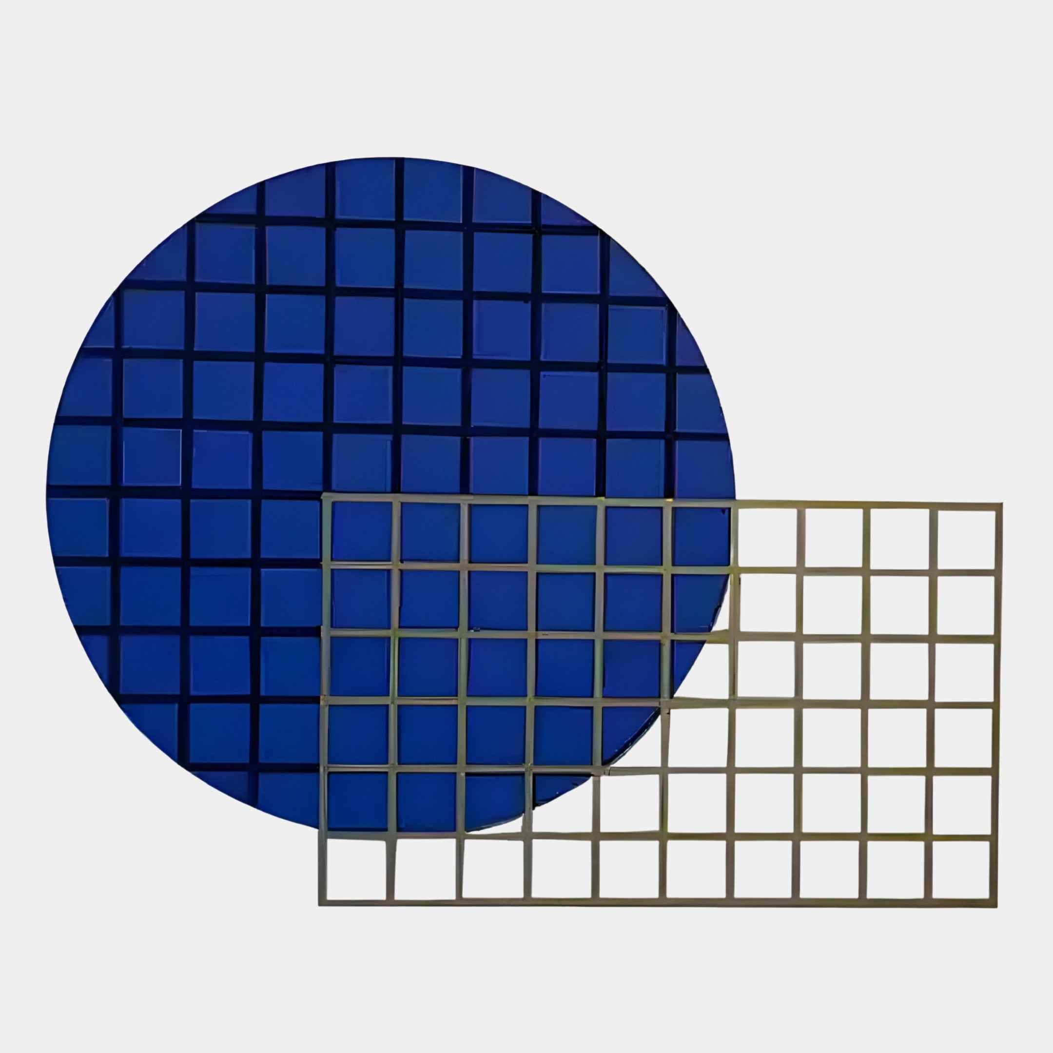Orivis Sapphire Disc Metal Grid 3D Wall Art