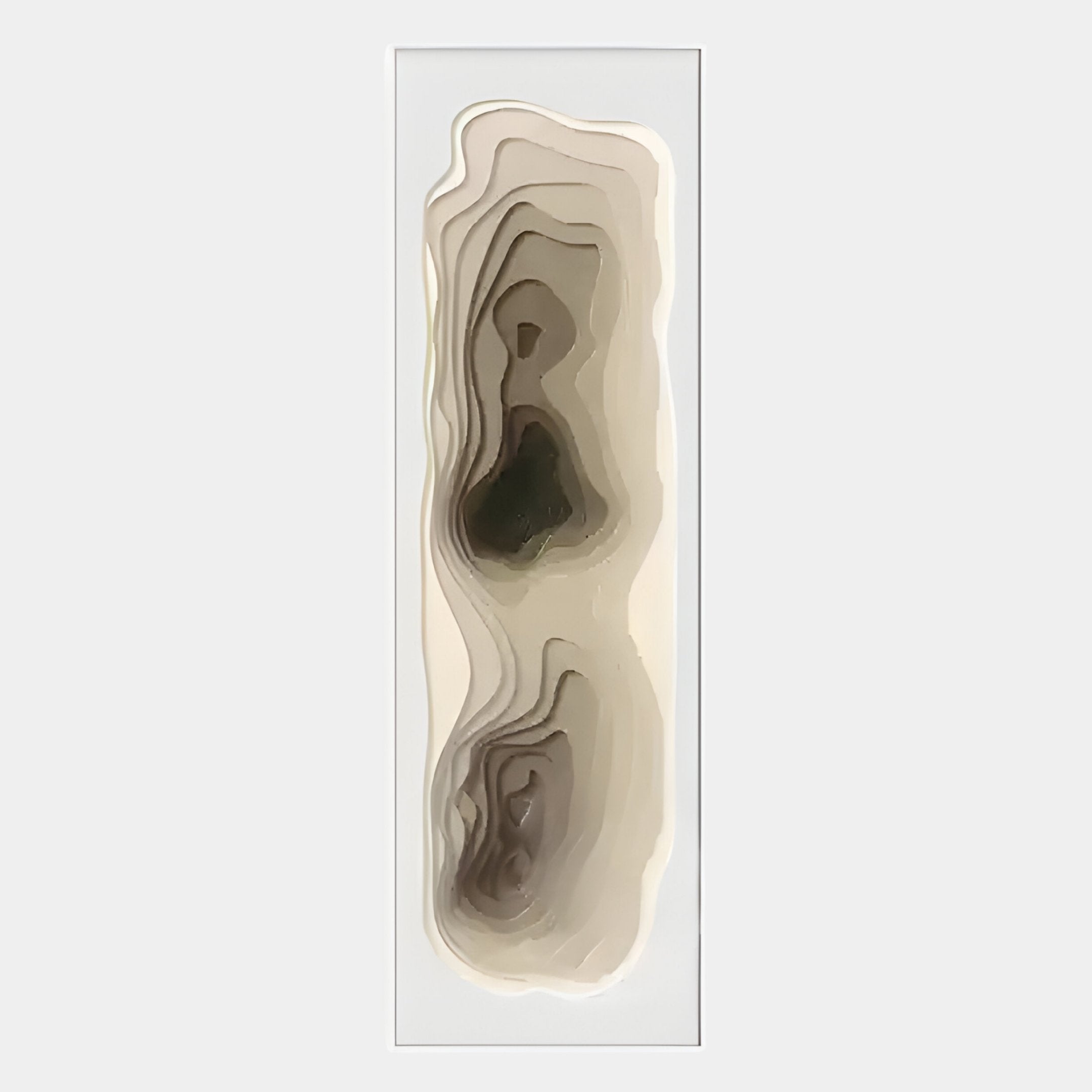 Bathys Beige Gradient Carved 3D Wall Art