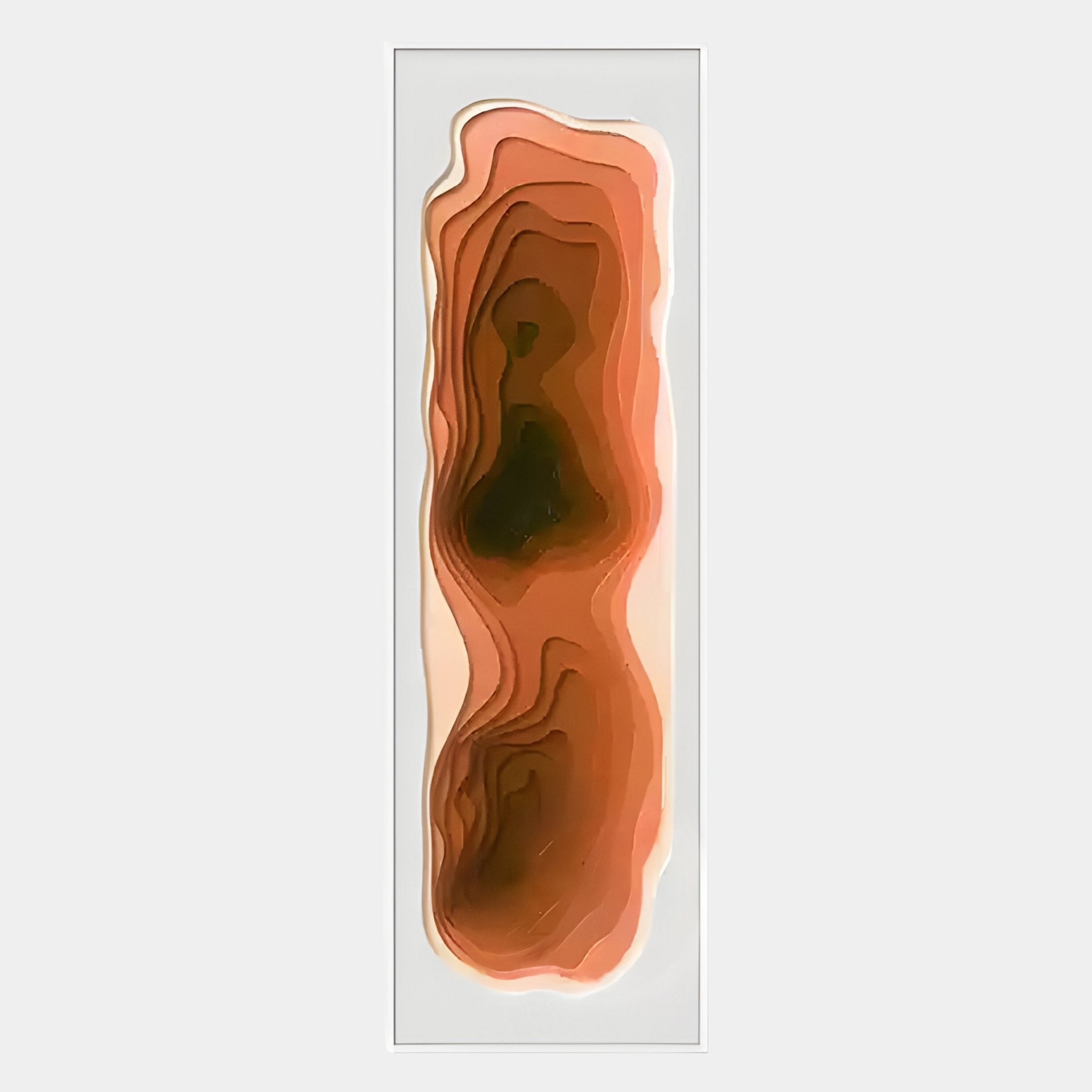 Bathys Orange Gradient Carved 3D Wall Art