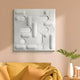 Grida Soft White Wood Carving 3D Wall Art