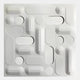 Grida Soft White Wood Carving 3D Wall Art