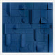Grida Midnight Blue II Wood Carving 3D Wall Art