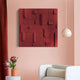 Grida Brick Red II Wood Carving 3D Wall Art
