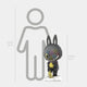 The Constellation Scorpio Labubu Sculpture - 100cm by Giant Sculptures is a striking indoor piece featuring a large, dark-furred bunny-like figure on a cloud holding a yellow star, standing about 100 cm tall for impressive display.