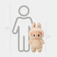 The Giant Sculptures Fluffy Walkers Vanilla Cream Labubu Sculpture stands 100 cm (3 ft 3 in) tall, shown beside a 160 cm (5 ft 3 in) human illustration to highlight its size and adorable, soft-textured bunny costume.