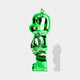 Forest Green Bear Sculpture 135cm - Angled View, highlighting the bold green reflective surface.