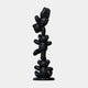 The Gacko Black Marble Triple Bear Sculpture by Giant Sculptures stands 90cm tall, featuring three stacked bears in a contemporary marble-effect finish, displayed against a plain white background.