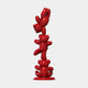 The Gacko Red Triple Bear Sculpture by Giant Sculptures features three shiny, balloon-like red bears stacked vertically, creating a bold contemporary art piece against a white background.