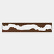 The Stratara Dark Brown Wood Carving Mirror Linear Wall Art by Giant Sculptures features a unique wavy cutout revealing a white background, crafted from solid dark brown wood to showcase texture and depth.
