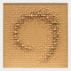 The Orbila Circular Motion Wooden Spheres 3D Wall Art With Frame by Giant Sculptures features a tan grid with raised wooden spheres in a swirling ring pattern, creating dynamic depth and movement across the striking wall art.