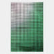 A grid of raised, reflective square tiles forms a wavy pattern—like Giant Sculptures Reflexion Green Gradient Cube Mosaic 3D Wooden Wall Art—shifting from white to green with striking geometric precision.