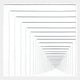 Minimalist image of nested black rectangles on white, forming a tunnel toward a central door with EXIT above it. Perfect for fans of hand-painted 3D wall art like the Prismalux White Wood Carving by Giant Sculptures.