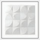 The Geometrica Curved Patterned White 3D Wood Relief Wall Art by Giant Sculptures features a modern abstract grid of 16 squares with delicately curved, folded designs, adding depth and subtle shadow for a striking minimalist look.