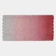 The Spectrum Weave Horizontal Rose Blush Wood Relief 3D Wall Art by Giant Sculptures features a textured interlaced design with a gradient from light beige to rose blush and red, adding elegant dimension to your space. Shown on a white background.