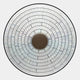 The Solis Radiant Brown Core Wood Relief 3D Wall Art by Giant Sculptures features a round brown core and concentric rings of iridescent acrylic tiles in a geometric pattern, creating striking wall art for any room.