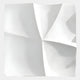 A sheet of white paper with pronounced creases evokes the Tessara I White 3D Wood Relief Wall Art by Giant Sculptures, its angular shadows adding a modern accent to any plain, light background.