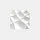 The abstract image features a geometric pattern in white and light gray, reminiscent of the Giant Sculptures Tessara II White 3D Wood Relief Wall Art, creating a textured, three-dimensional look on a smooth surface.