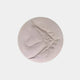 The Selene I White Sandstone Textured 3D Wood Relief Wall Art by Giant Sculptures features a round, pale surface with irregular raised formations and textured patterns like sandstone, set against a plain white background, creating an exquisite wall piece.