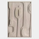 The Terravura Rectangular Warm Beige I 3D Wood Relief Wall Art by Giant Sculptures showcases carved, textured shapes and flowing curves in a sleek frame, creating a striking, elegant decor statement for any room.