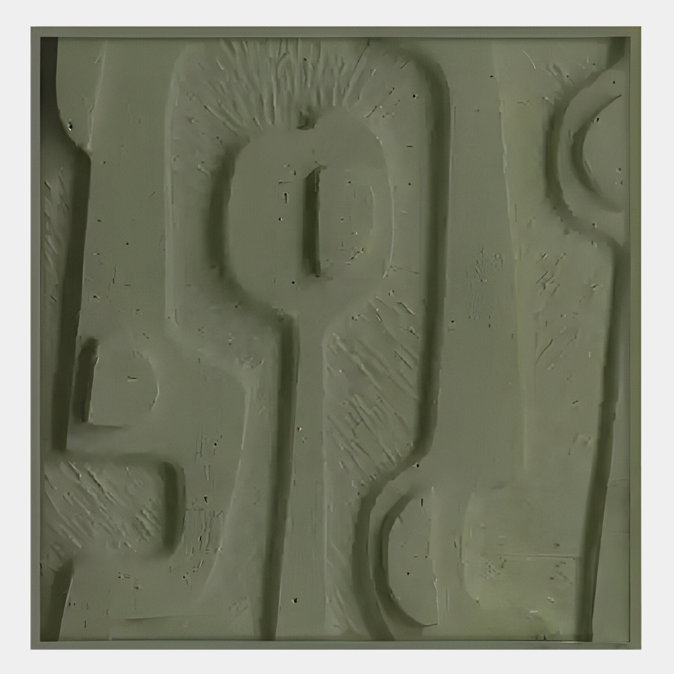 Terravura Square Olive Green I 3D Wood Relief Wall Art by Giant Sculptures features smooth, raised organic shapes and subtle texture in a square olive green frame—a striking, nature-inspired decor accent.