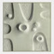 Terravura Square Sage Green II 3D Wood Relief Wall Art by Giant Sculptures features a textured white surface with raised abstract shapes, framed by a slim border—perfect for minimalist interiors or as a unique accent piece.