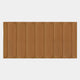 A Vireus Bronze 3D Wood Relief Wall Panel by Giant Sculptures, rectangular with eight vertical, rounded reliefs, viewed from above on a white background, echoes the structured design and subtle textured bronze hue of an air mattress.