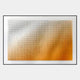 The Elytrum Orange Grid Gradient Hand-Painted Wood Relief 3D Wall Art by Giant Sculptures features a grid of raised metallic squares in silver, gold, and orange hues on a light background, framed in black for a bold accent.