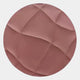 The Orbura Blush Pink Circular 3D Wood Relief Wall Art by Giant Sculptures features intersecting satin-like folds in blush pink, offering a soft, abstract geometric design—an elegant choice for sophisticated indoor decor.