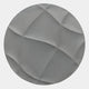 The Orbura Grey Circular 3D Wood Relief Wall Art by Giant Sculptures features a circular, abstract design with wave-like contours and smooth intersecting lines in grey, creating a striking geometric centerpiece for your wall.