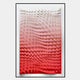 The Elorium Red Gradient Hand-Painted Wood Relief 3D Wall Art by Giant Sculptures features hand-carved, grid-patterned triangles in wood, fading from white to deep red for a bold, dimensional wall art effect.