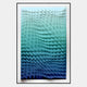 The Elorium Blue Gradient Hand-Painted Wood Relief 3D Wall Art by Giant Sculptures features folded, triangular forms in coastal blue gradients, evoking stylized waves or a digital ocean.