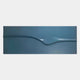 The Velar Horizontal Blue Wood Carving 3D Wall Art by Giant Sculptures features a sculptural ridge and elegant blue finish, bringing depth and style to your space against any plain white background.