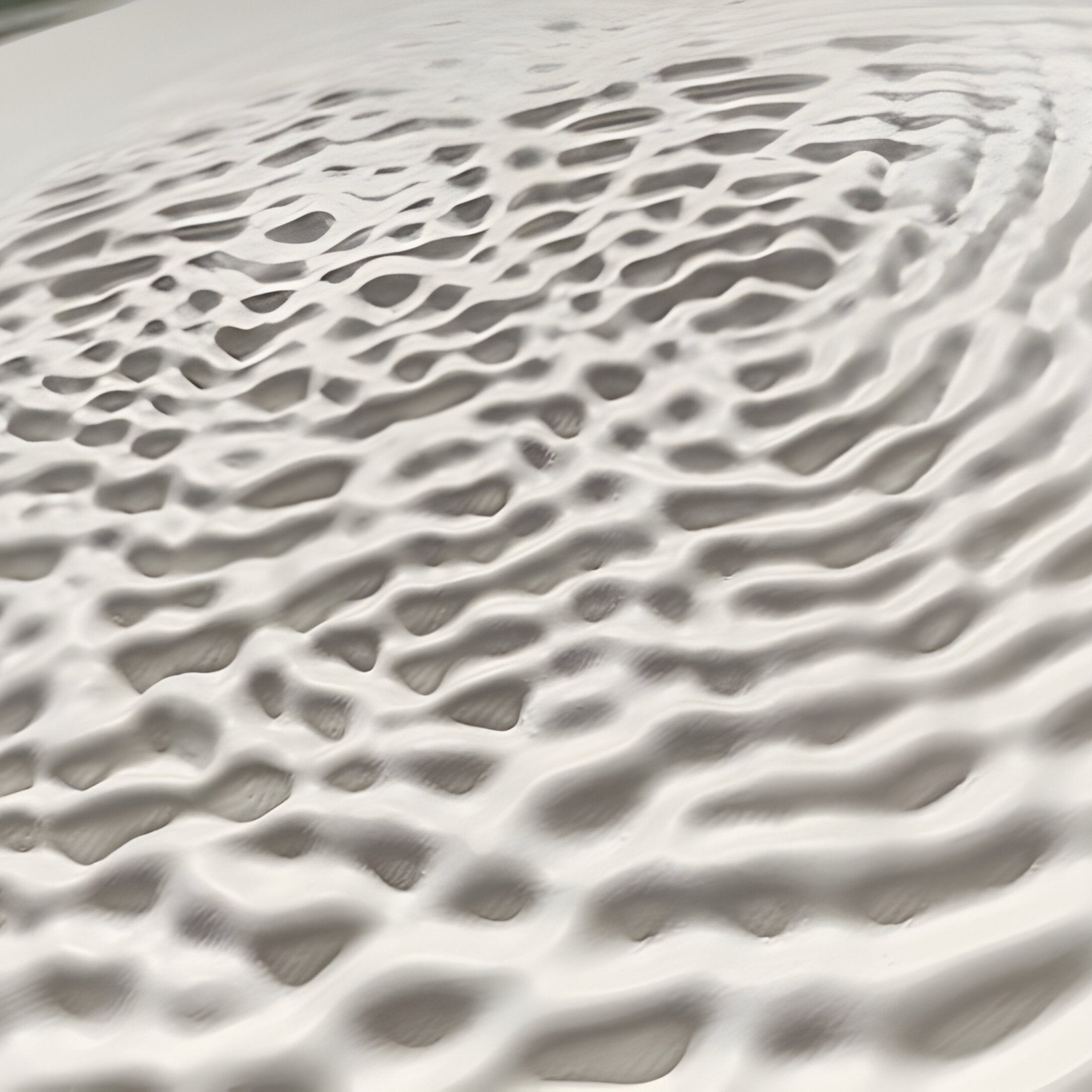 The Reveria Sage Green Abstract Wood Carving 3D Wall Art by Giant Sculptures features an organic, wavy texture that evokes sand dunes, bringing depth and movement to modern interiors.