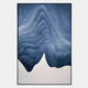 Celoria Azure Tide Wood Carving 3D Wall Art by Giant Sculptures features layered, wave-like blue forms above white, with smooth gradients and organic curves for a minimal, modern look inspired by stylized mountains and topography.