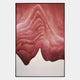 The Celoria Rose Ember Wood Carving 3D Wall Art by Giant Sculptures features smooth, wavy red and pink layers forming a mountain-like design on white—an eye-catching abstract piece ideal for modern interiors.