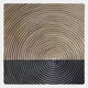 The Artura Beige & Black Square Hand-Painted 3D Relief Wall Art by Giant Sculptures features concentric circular ridges, with a light beige upper half and black lower half, creating a bold contrast and sculptural elegance for any room.