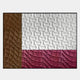 The Trelume White, Brown & Rose Wavy Wood Relief 3D Wall Art by Giant Sculptures features sculptural, quilted waves in brown, white, and maroon sections with a flag-inspired pattern and dynamic texture.