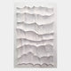 The Novara White II Hand-Painted Wood Relief 3D Wall Art by Giant Sculptures features folded, wavy white surfaces with black lines, evoking topography or tree rings—ideal for minimalist interiors needing a sculptural statement piece.