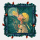 The Fabula Toxic Bubble Pop Anime Wood Relief 3D Wall Art by Giant Sculptures features a blonde figure in a helmet exhaling color toward a “¡No te aferres a recuerdos tóxicos!” bubble, framed by wavy blue and pomegranates.