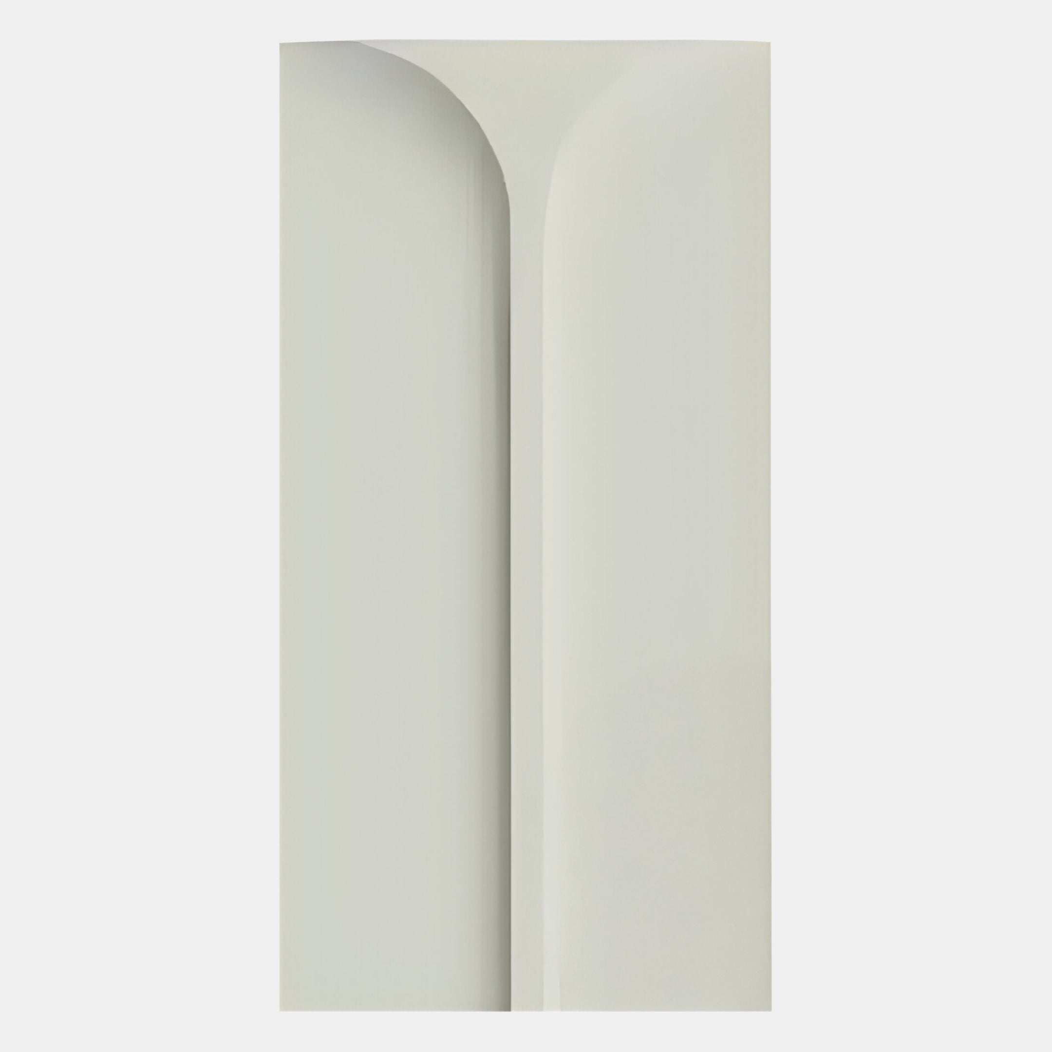 The Eximia White Minimalist Wood Relief 3D Wall Art by Giant Sculptures features smooth, curved lines with subtle shadows and gradients—perfect as a contemporary decor piece or inspiration for minimalist wall art.