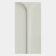 The Eximia White Minimalist Wood Relief 3D Wall Art by Giant Sculptures features smooth, curved lines with subtle shadows and gradients—perfect as a contemporary decor piece or inspiration for minimalist wall art.