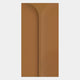 The Eximia Sienna Minimalist Wood Relief 3D Wall Art by Giant Sculptures features a brown vertical rectangle with a soft, curved indentation in a sienna finish—ideal for minimalist interiors and striking against white walls.