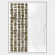 The Aestilis Olive & White Mosaic Wood Carving 3D Wall Art by Giant Sculptures features uneven brown stones on the left and abstract white shapes on the right, creating a balanced Wabi-sabi Decor look for your space.