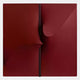 Two deep crimson panels with subtle folds and raised, angular creases evoke depth and texture, reflecting the elegance of Giant Sculptures Delinea Crimson Red Stretch Fabric 3D Wood Relief Wall Art.