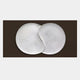 The Artivio Dark Brown & White Wood Relief 3D Wall Art by Giant Sculptures features two overlapping white circles with fine radiating lines, forming a symmetrical minimalist design on a dark background.