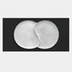 The Artivio Black & White Wood Relief 3D Wall Art by Giant Sculptures features overlapping white textured circles on a black background, creating a striking geometric pattern—ideal as minimalist wall decor.