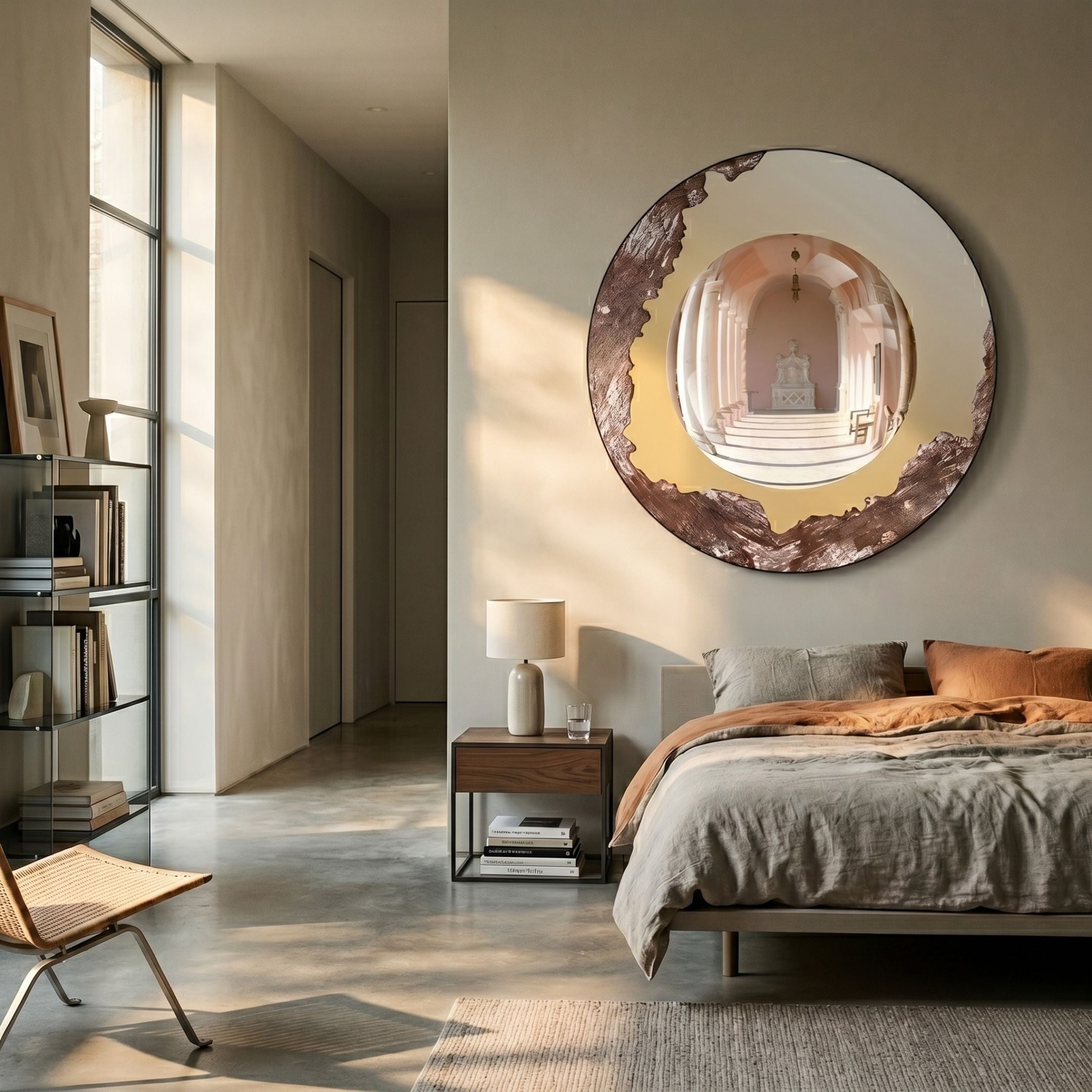 Portara Rose Archway Illusion Round 3D Wall Art