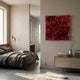 Auralith Crimson Layered Leather 3D Wall Art