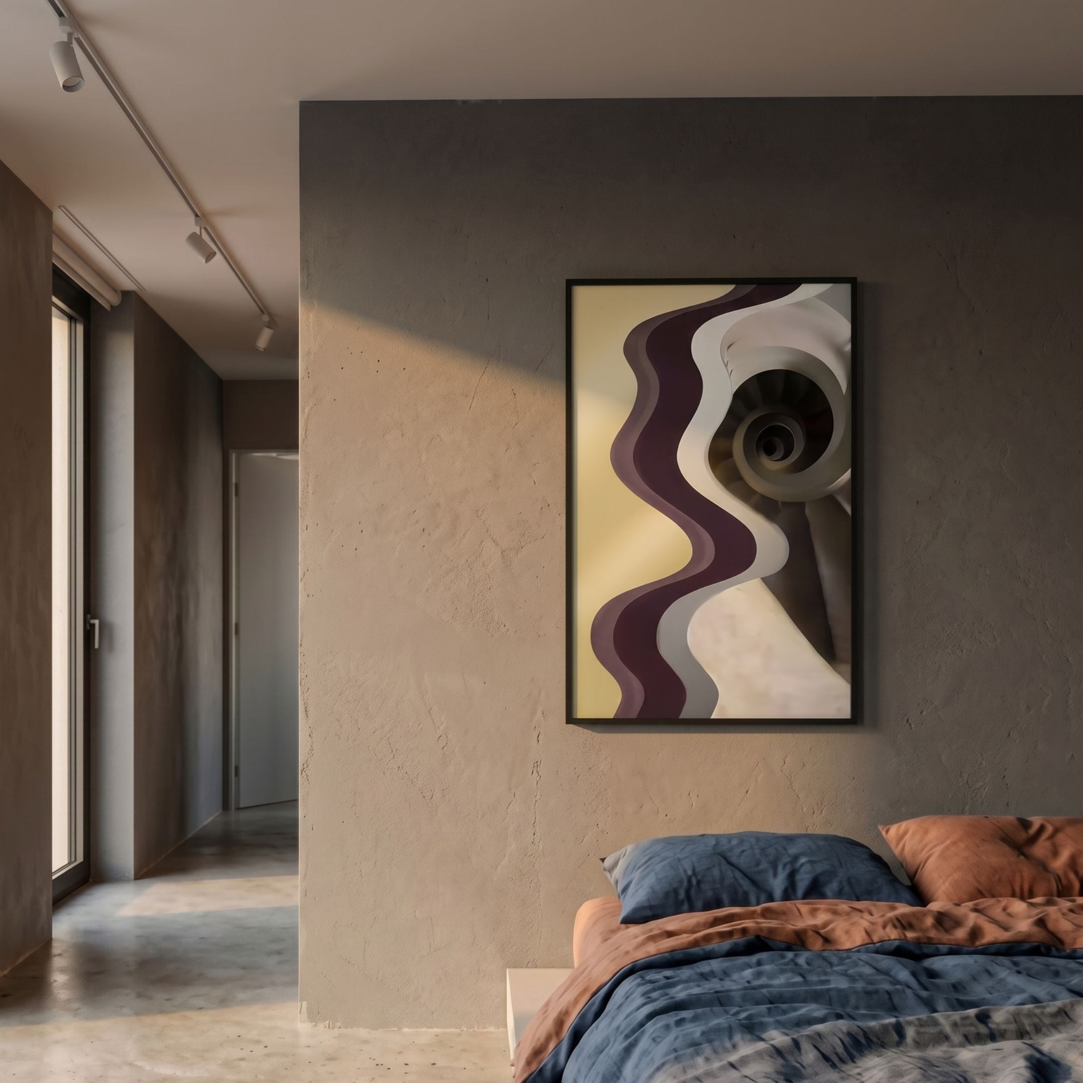 Veridra Spiral Stair III Acrylic & Metal 3D Wall Art