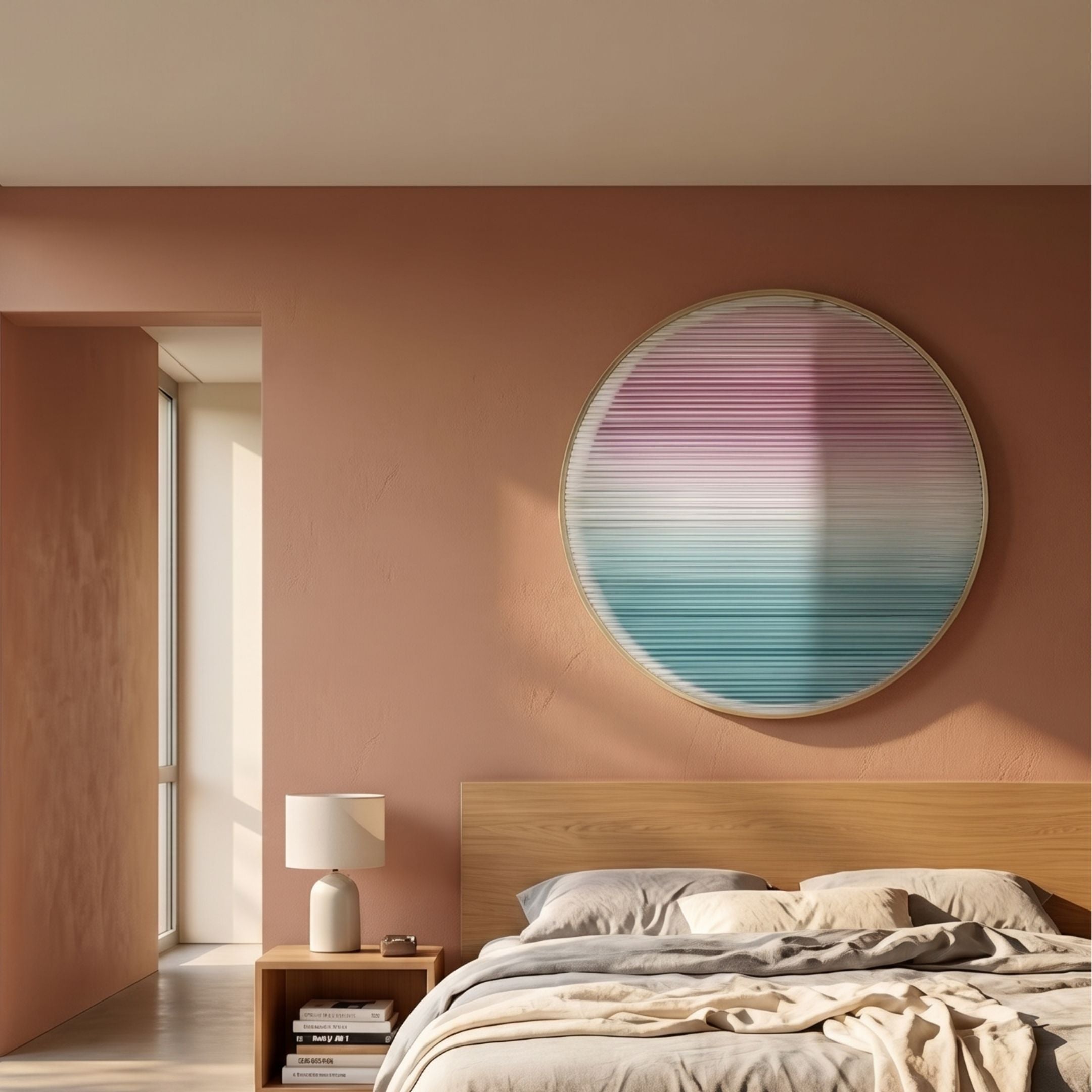 Orbiven Rose & Aqua Gradient Acrylic 3D Wall Art